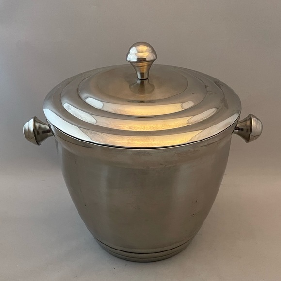 Lenox Brushed Silver Ice Bucket with Lid - Picture 1 of 14